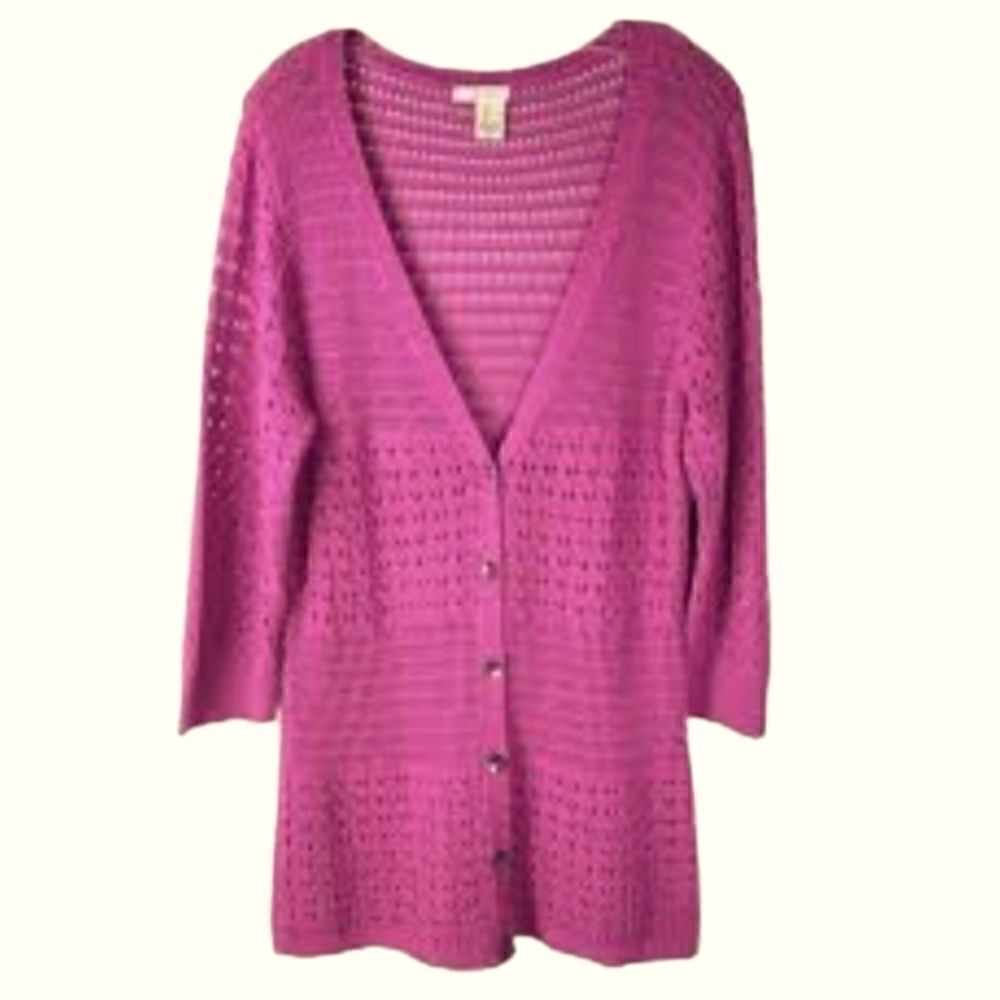 EC DKNY JEANS BUTTON UP CARDIGAN SZ. M